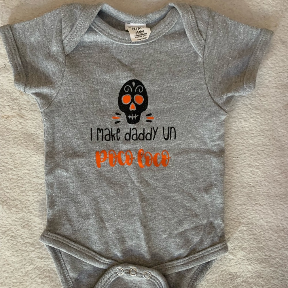 grey sugar skull onesie